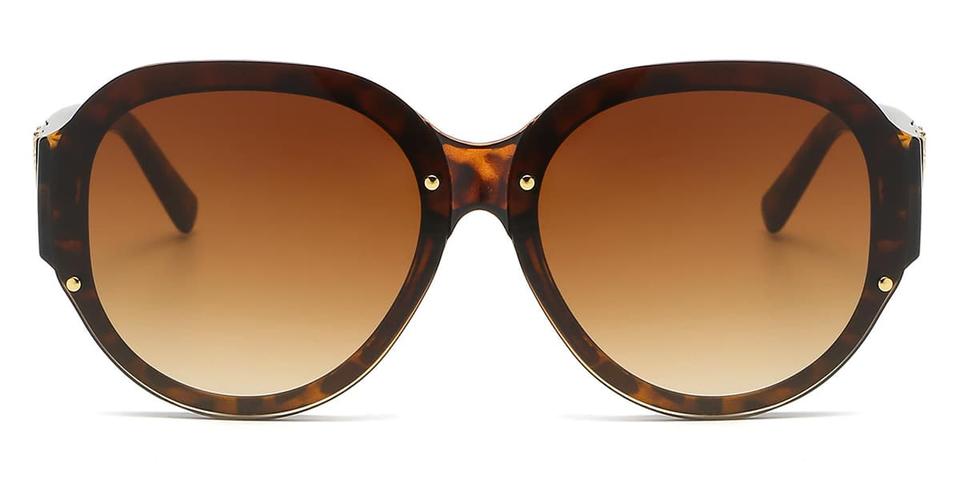 Tortoiseshell Gradual Brown Kimana - Round Sunglasses