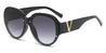 Black Gradual Grey Kimana - Round Sunglasses