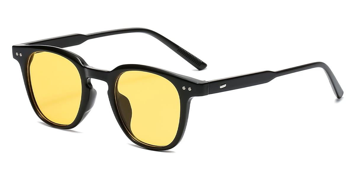 Black Yellow - Oval Sunglasses - Merida