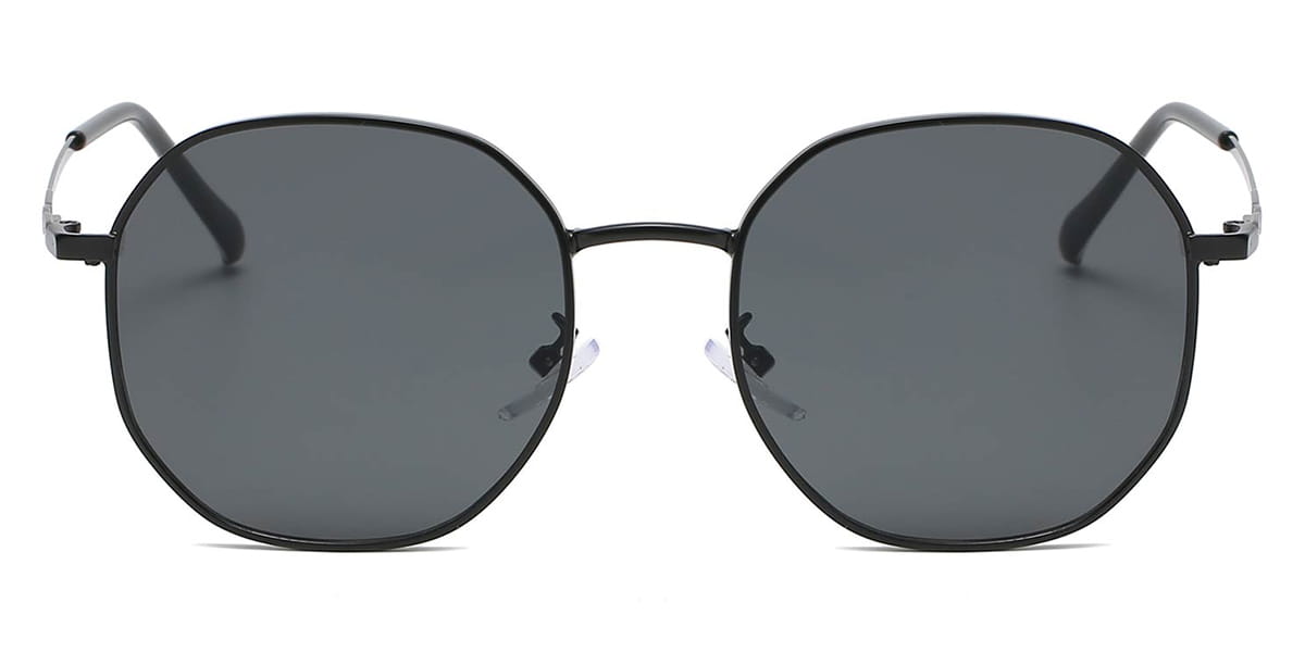 Black - Round Sunglasses - Mireia