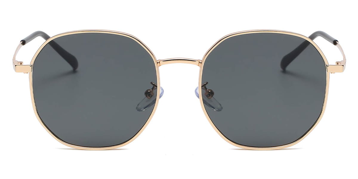 Gold Grey Mireia - Round Sunglasses