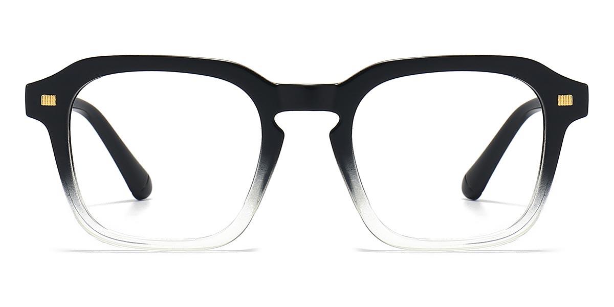 Black Transparent Milo - Square Glasses
