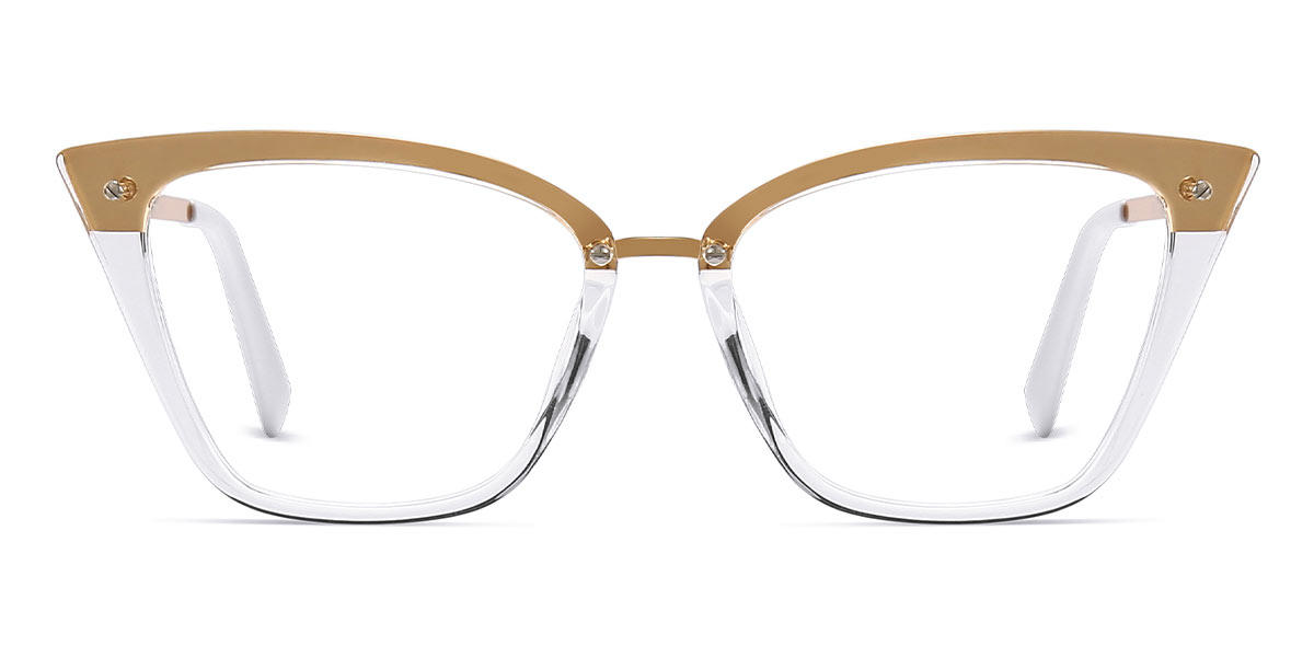 Clear Gold Gentry - Cat Eye Glasses