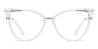 White Transparent Dakota - Cat Eye Glasses