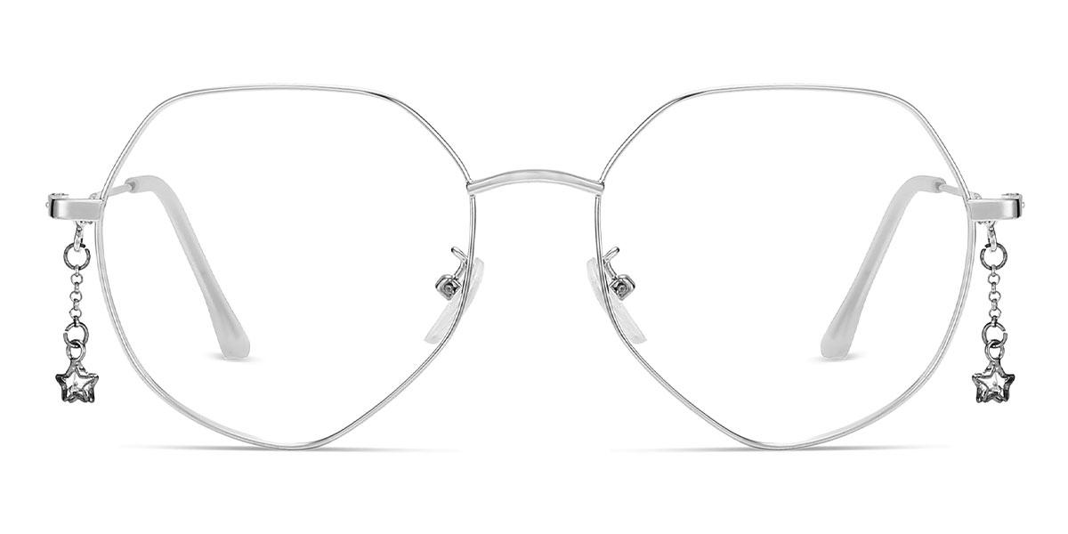White Silver Jasmine - Round Glasses