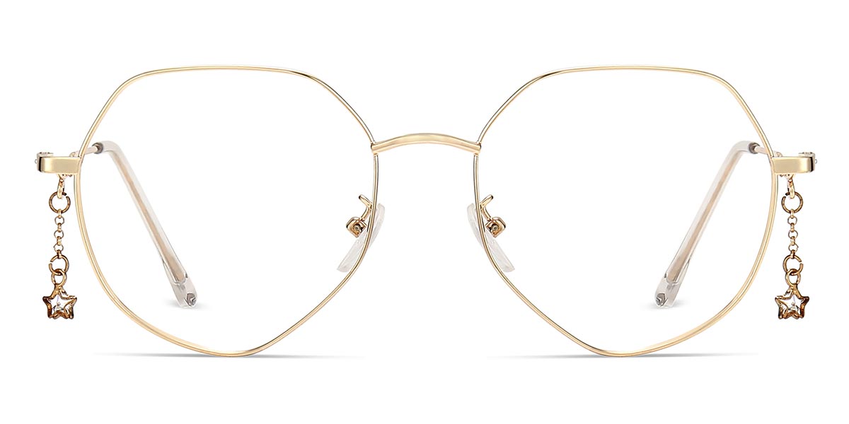 Gold - Round Glasses - Jasmine