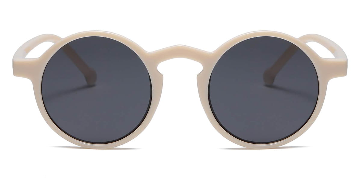 Beige Mneme - Round Sunglasses