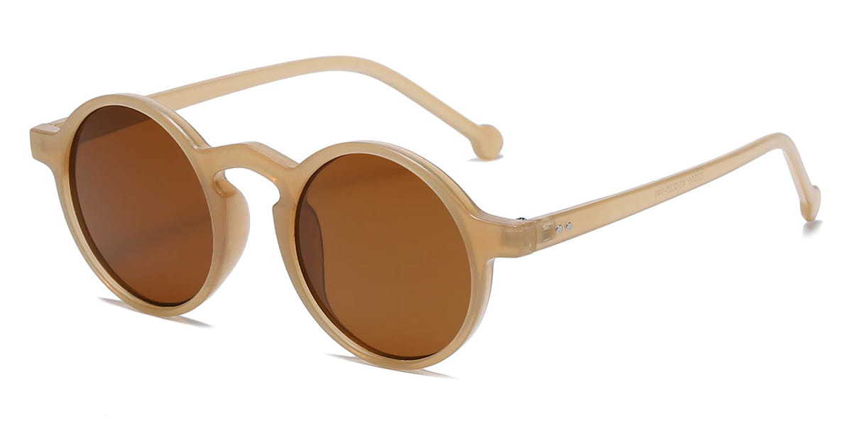 Brown Mneme - Round Sunglasses