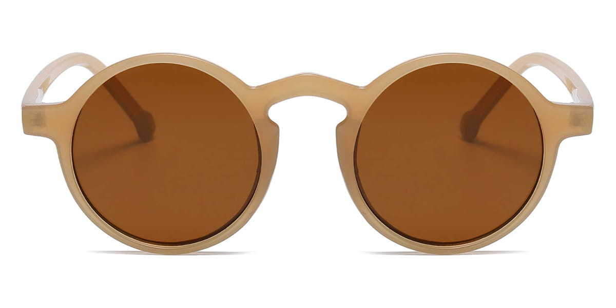 Brown Mneme - Round Sunglasses
