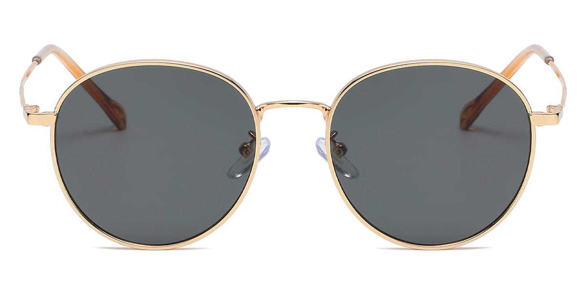 Gold Grey Nayeli - Round Sunglasses