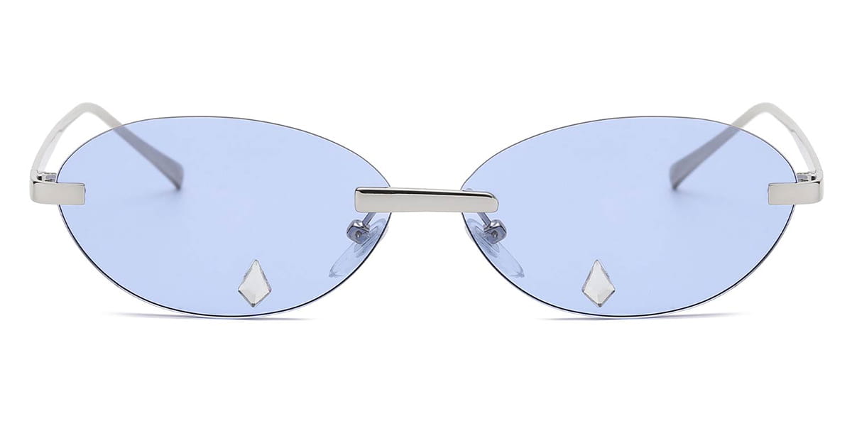 Blue Nicasia - Oval Sunglasses