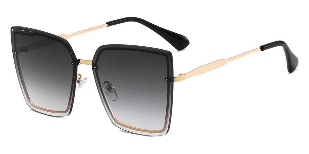 Gold Grey Ondine - Square Sunglasses