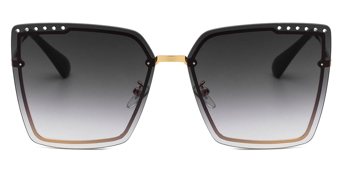 Gold Grey - Square Sunglasses - Ondine