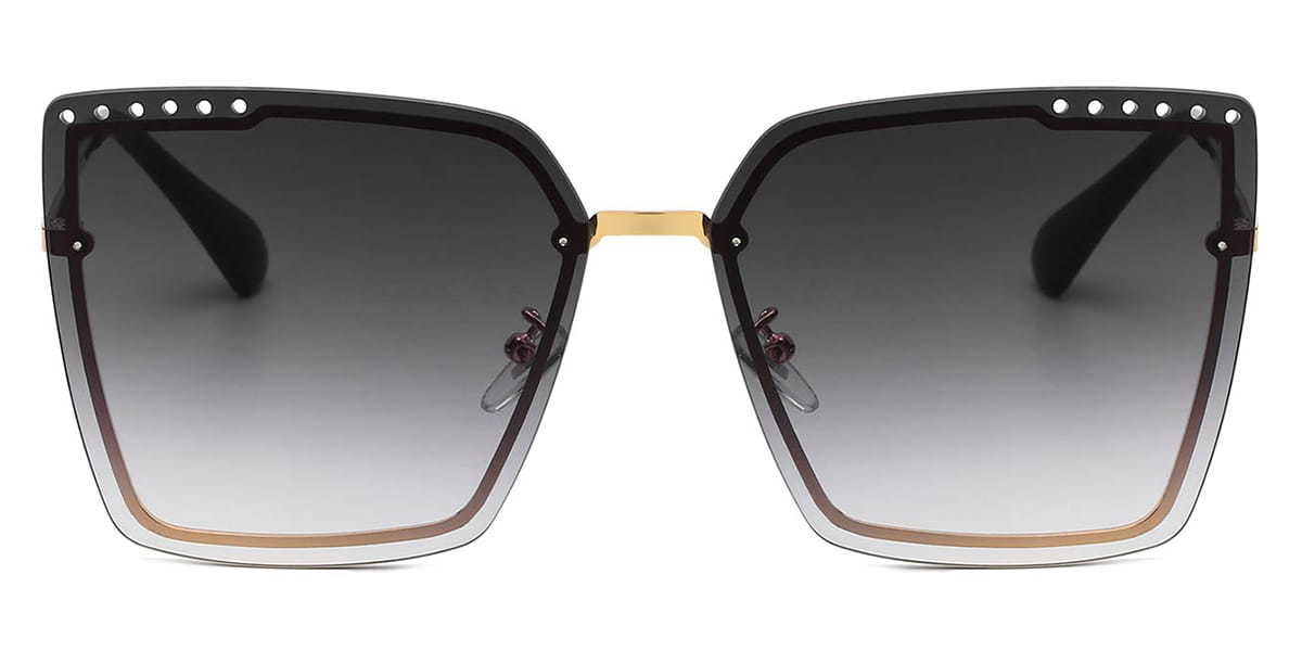 Gold Grey Ondine - Square Sunglasses