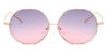 Gold Purple Pink Patxi - Oval Sunglasses