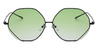 Black Gradual Green Patxi - Oval Sunglasses