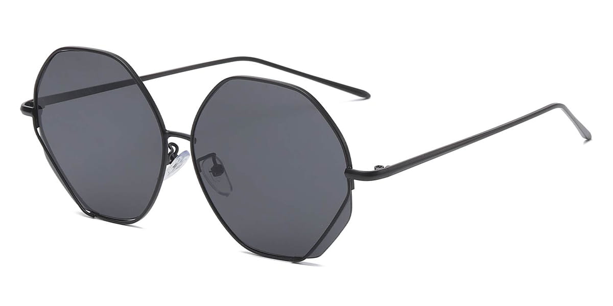 Black Grey Patxi - Oval Sunglasses
