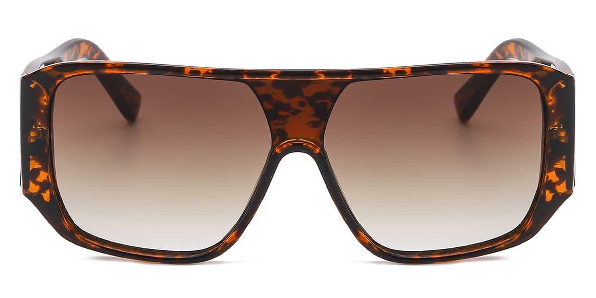 Tortoiseshell Gradual Brown Rivka - Aviator Sunglasses