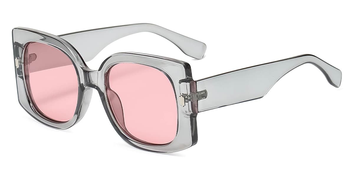 Grey - Square Sunglasses - Rocio