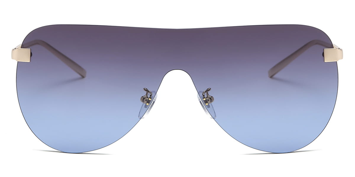 Grey Blue - Aviator Sunglasses - Sioned