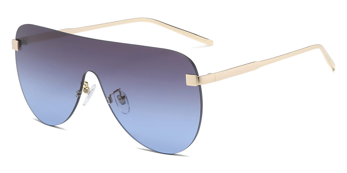 Grey Blue - Aviator Sunglasses - Sioned