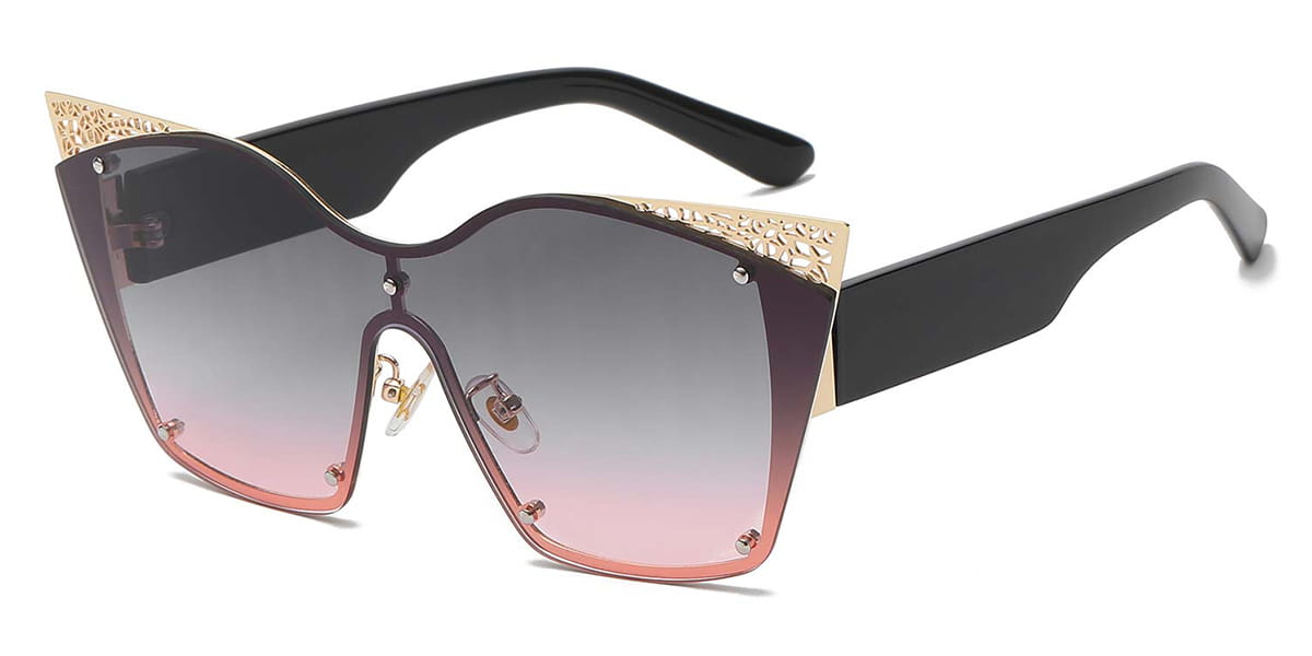 Black Grey Pink - Cat eye Sunglasses - Vigee