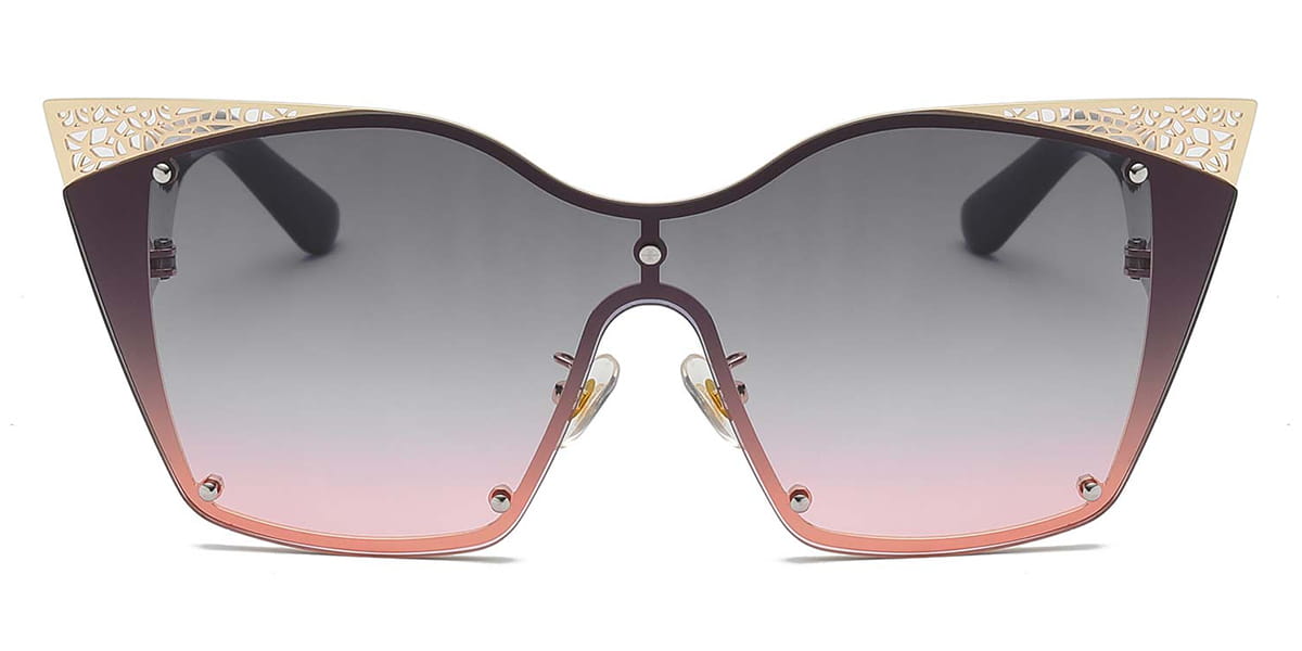 Black Grey Pink Vigee - Cat eye Sunglasses