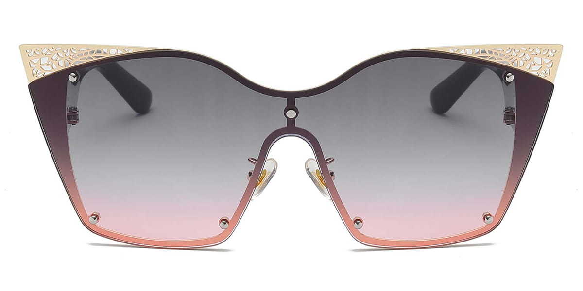 Black Grey Pink Vigee - Cat Eye Sunglasses