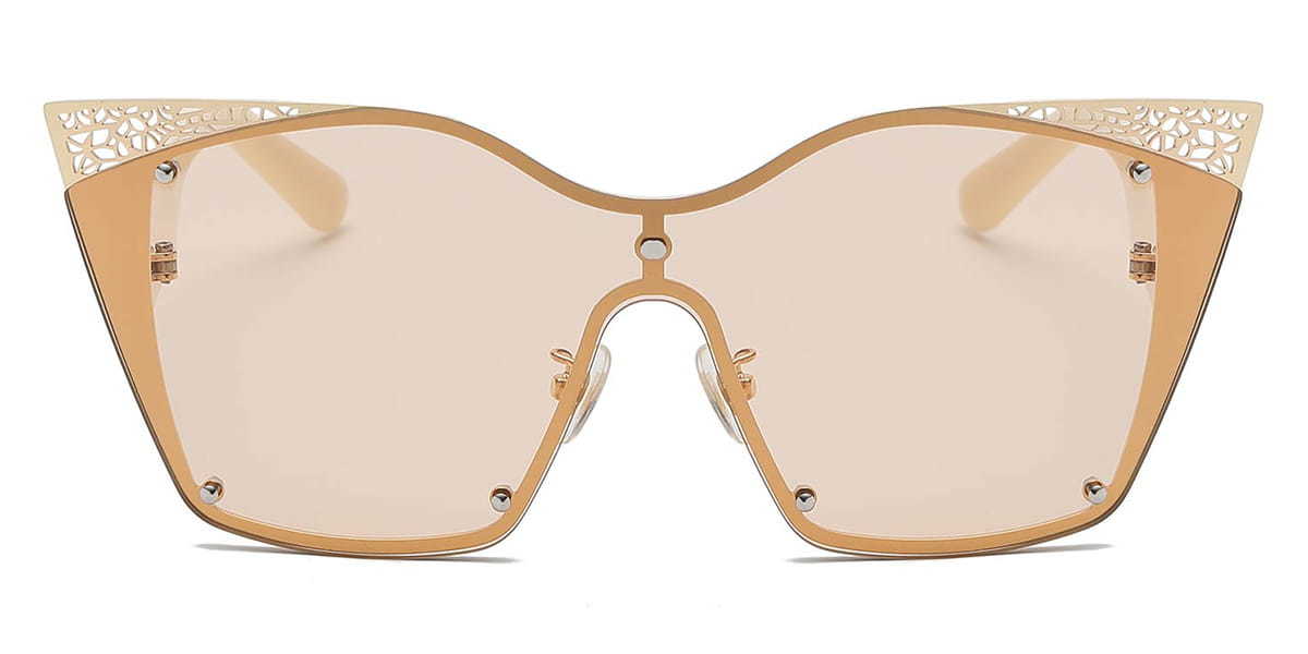 Beige Brown Vigee - Cat Eye Sunglasses