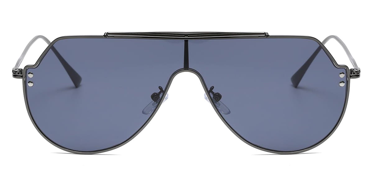 Black Grey - Aviator Sunglasses - Zelina