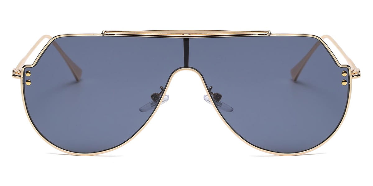 Gold Grey - Aviator Sunglasses - Zelina