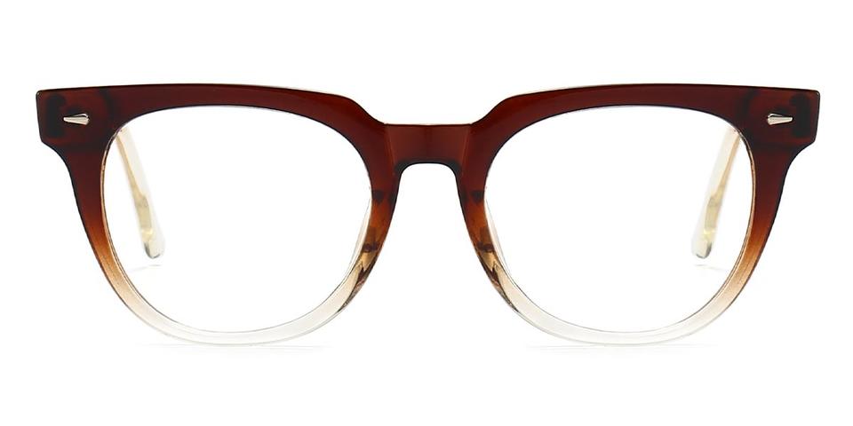 Gradient Brown Paisley - Oval Glasses