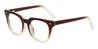 Gradient Brown Paisley - Oval Glasses