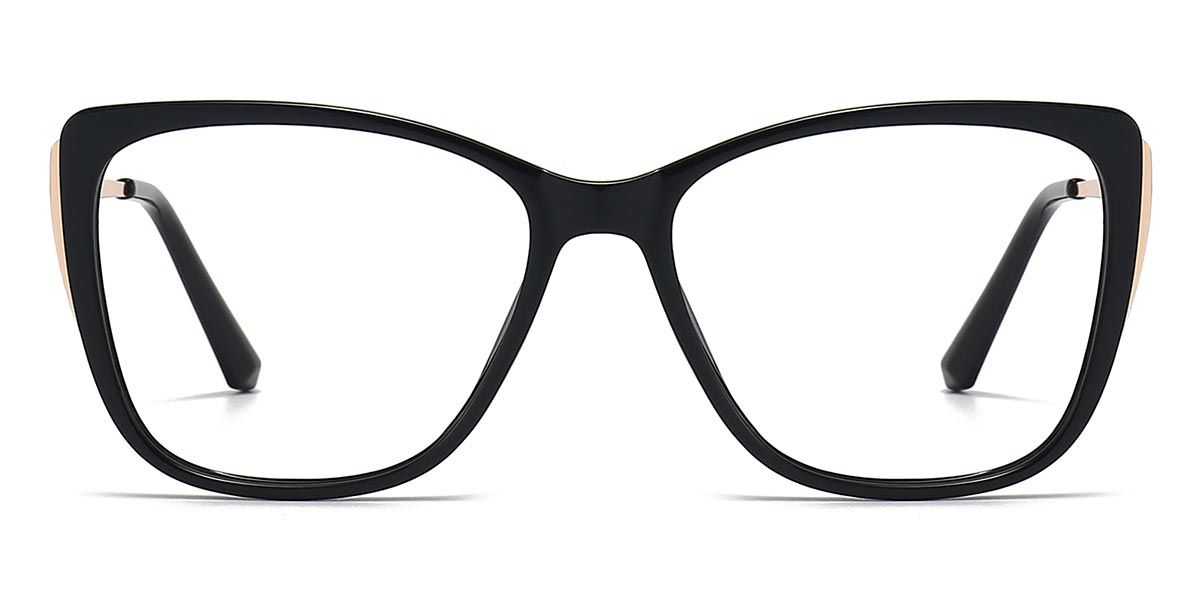 Black - Cat eye Glasses - Stella