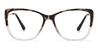 Black Tortoiseshell Clear Stella - Cat Eye Glasses