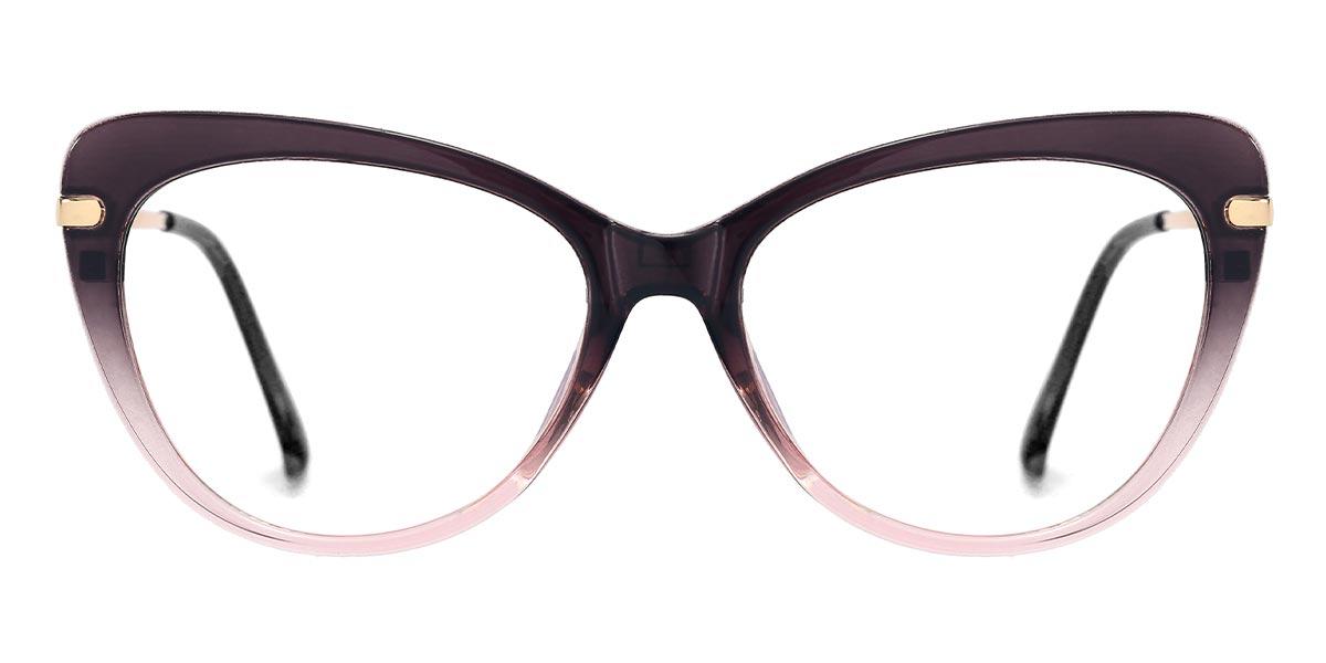 Grey Pink Elena - Cat Eye Clip-On Sunglasses