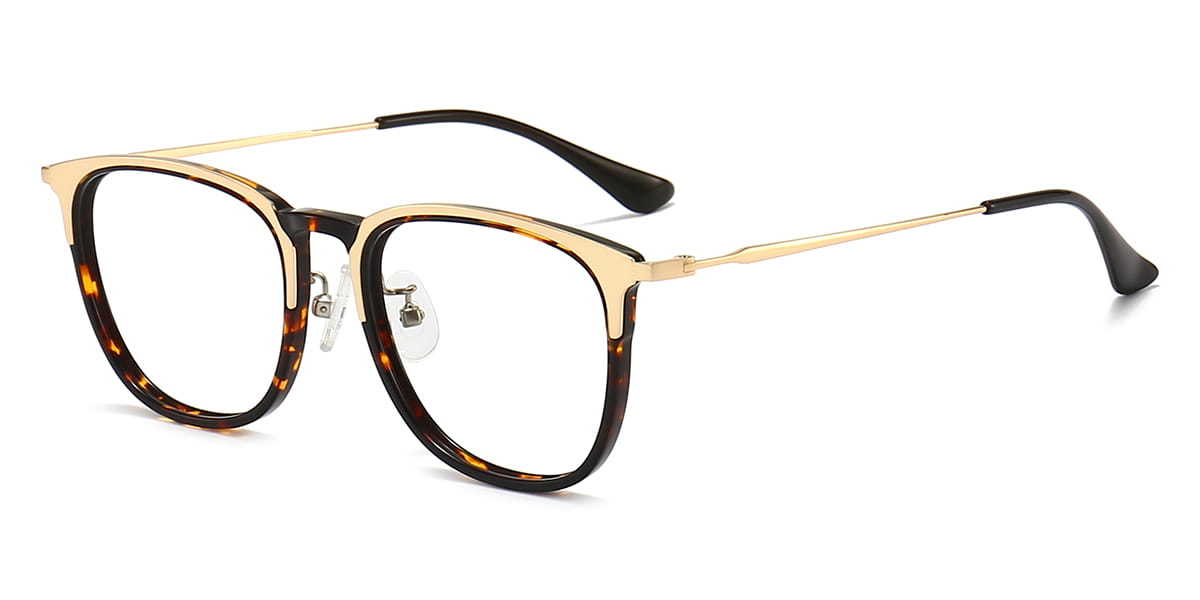 Gold Tortoiseshell Giadaa - Square Glasses
