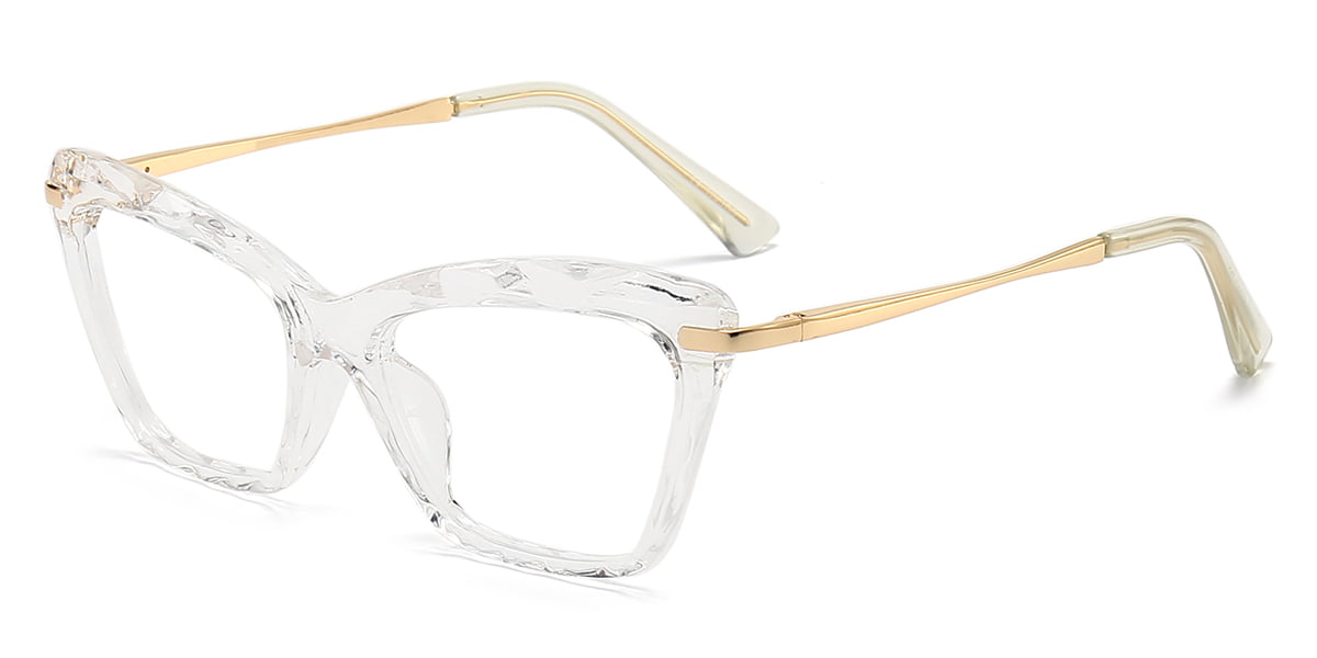 White - Cat eye Glasses - Iluminada