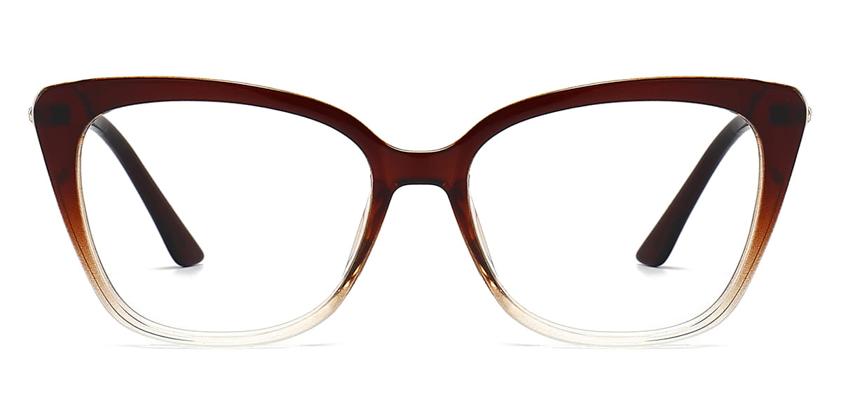Gradient Brown - Cat eye Glasses - Ismay