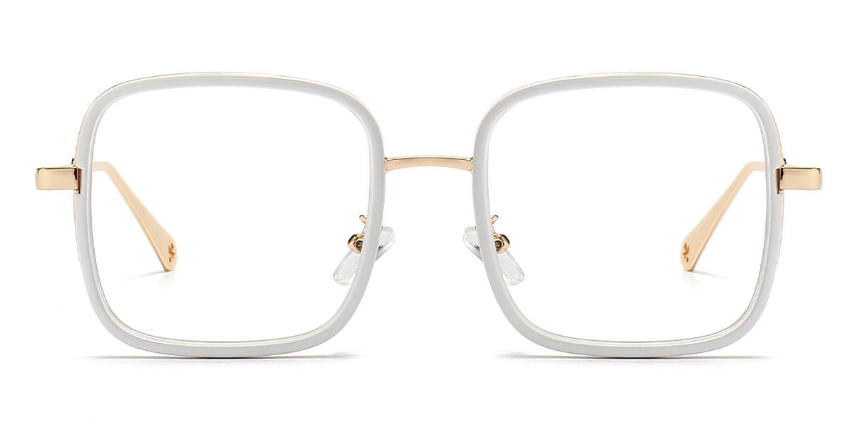 White Lillian - Square Glasses