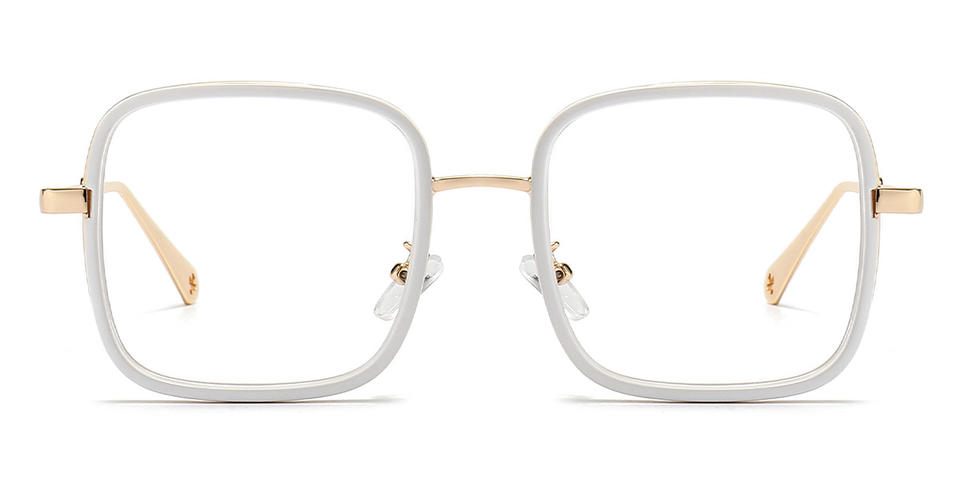 White Lillian - Square Glasses