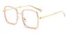 Light Pink Lillian - Square Glasses