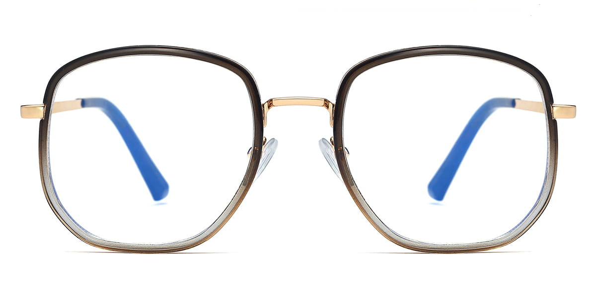 Transparent Grey Grey Amala - Square Glasses