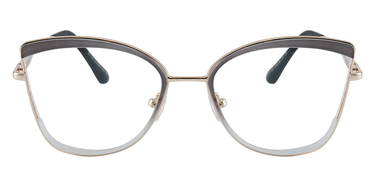 Grey - Cat eye Glasses - Auberon