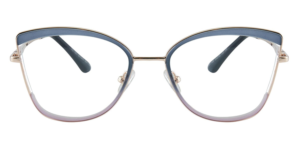Blue - Cat eye Glasses - Auberon