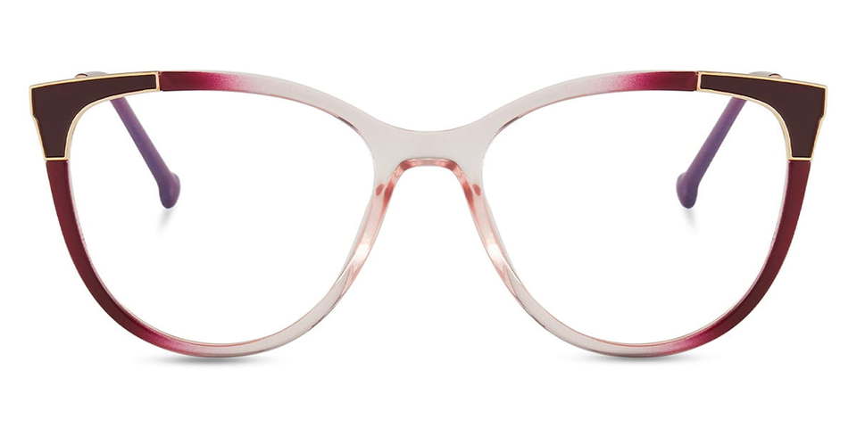 Gradient Rose Violet Chiara - Oval Glasses