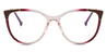 Gradient Rose Violet Chiara - Oval Glasses
