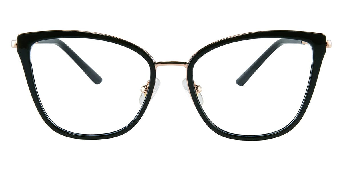 Black - Cat eye Glasses - Eupraxia