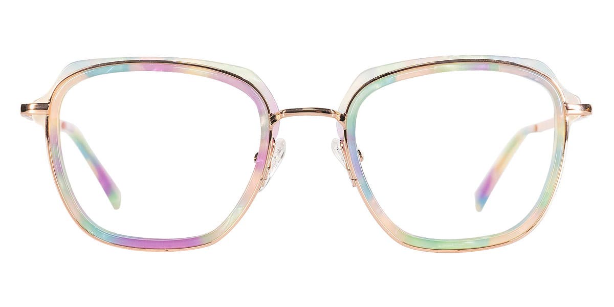 Purple Blue Pink - Square Glasses - Melusine