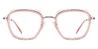 Rose Pink Melusine - Square Glasses